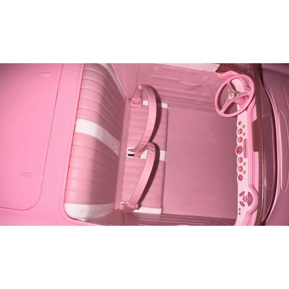 Hot Wheels Corvette Barbie RC Pink Convertible Car with Remote Control EUC